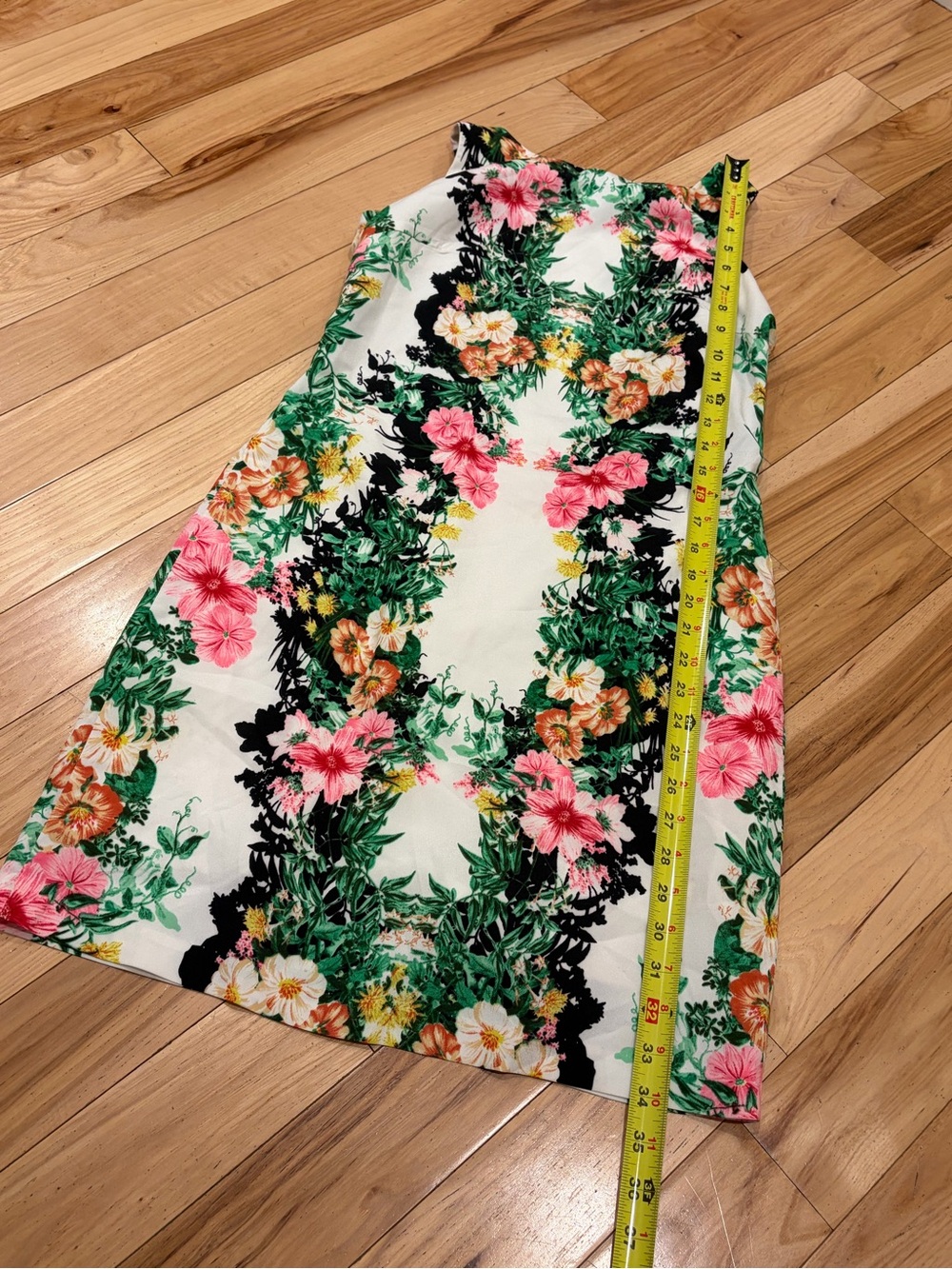 Maia Multicolored Floral Print Open Back Sleeveless Sheath Dress Women’s Size 6 - Picture 5 of 6